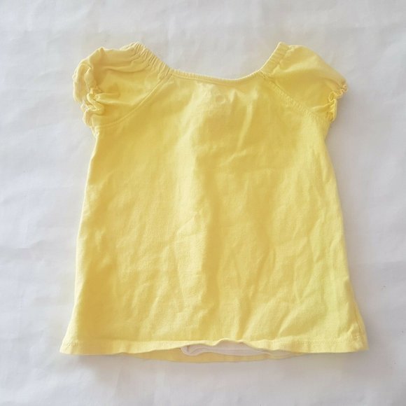 Emmas Garden Blouse Top Size 24 months Yellow Embroidery Floral Short Sleeve - Picture 2 of 12